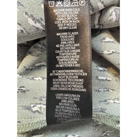 Adrianna Papell Size Medium Flutter Sleeve V Neck Olive Black NWT Polyester - Picture 6 of 8